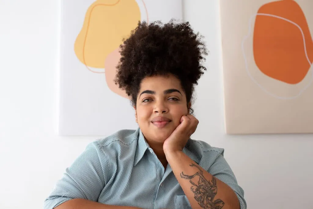 Woman managing her mental wellness