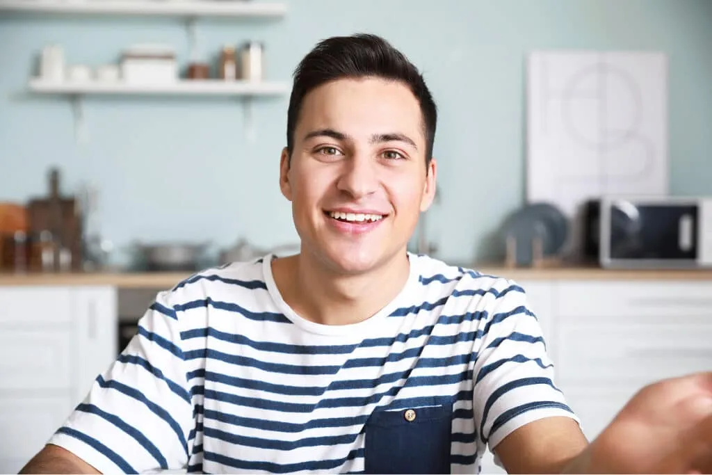 Young man receiving mental health support