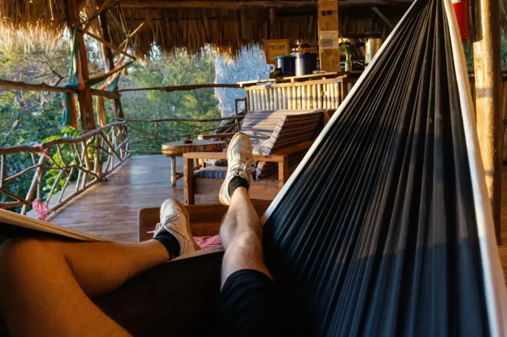person relaxing