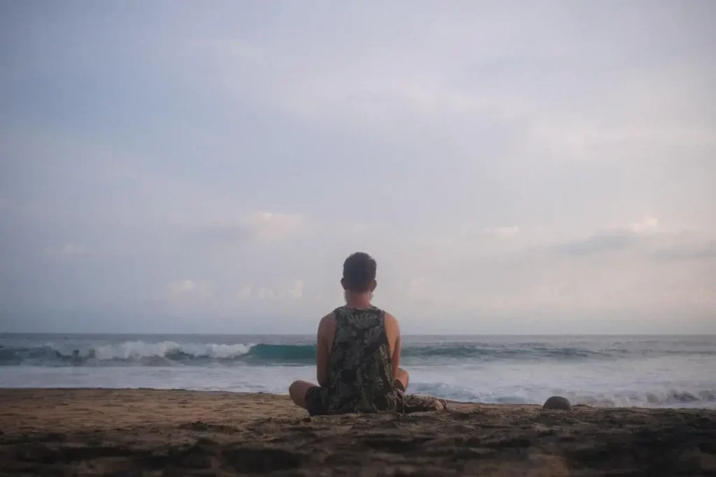 people meditating