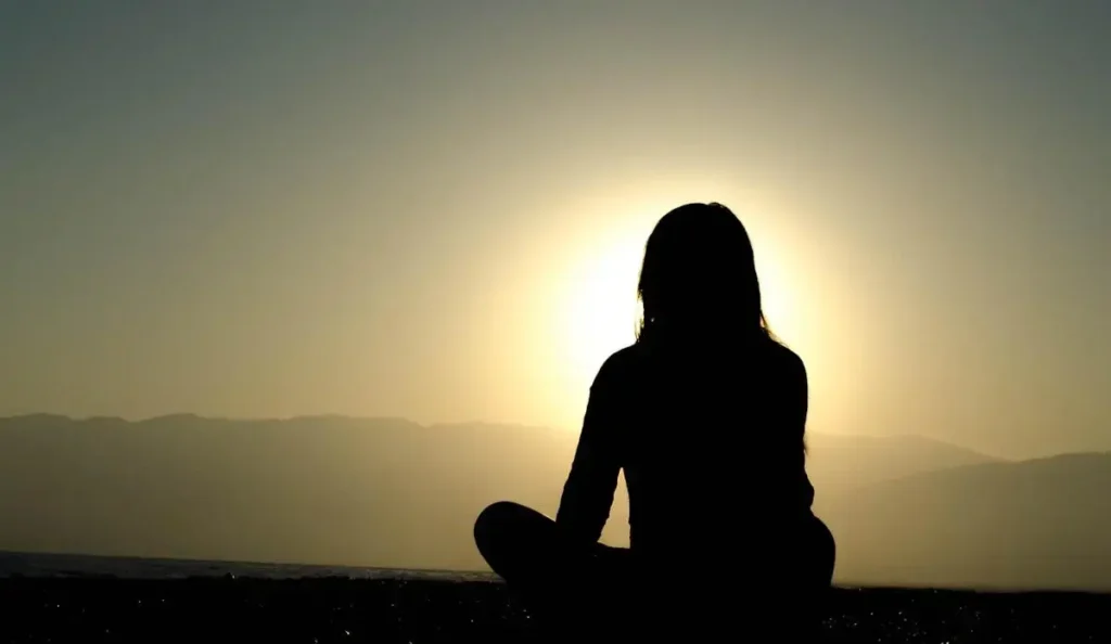 person meditating