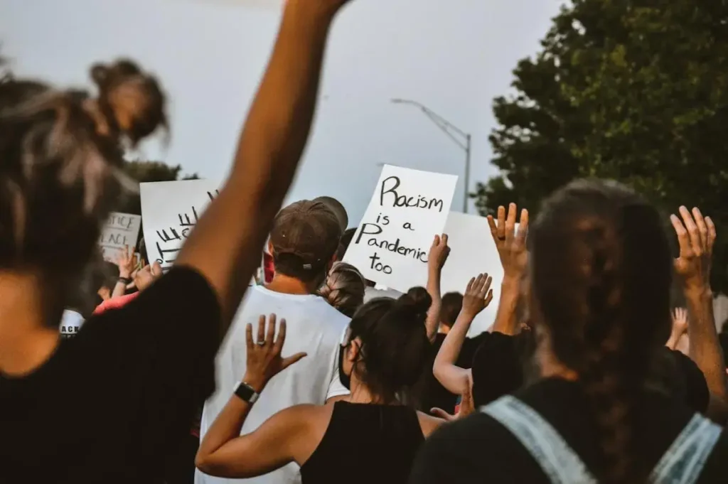 people supporting each other