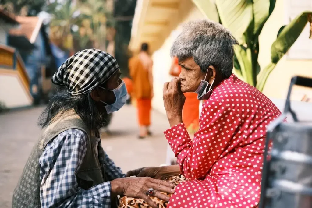 person seeking support