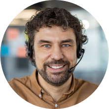 man with headphone