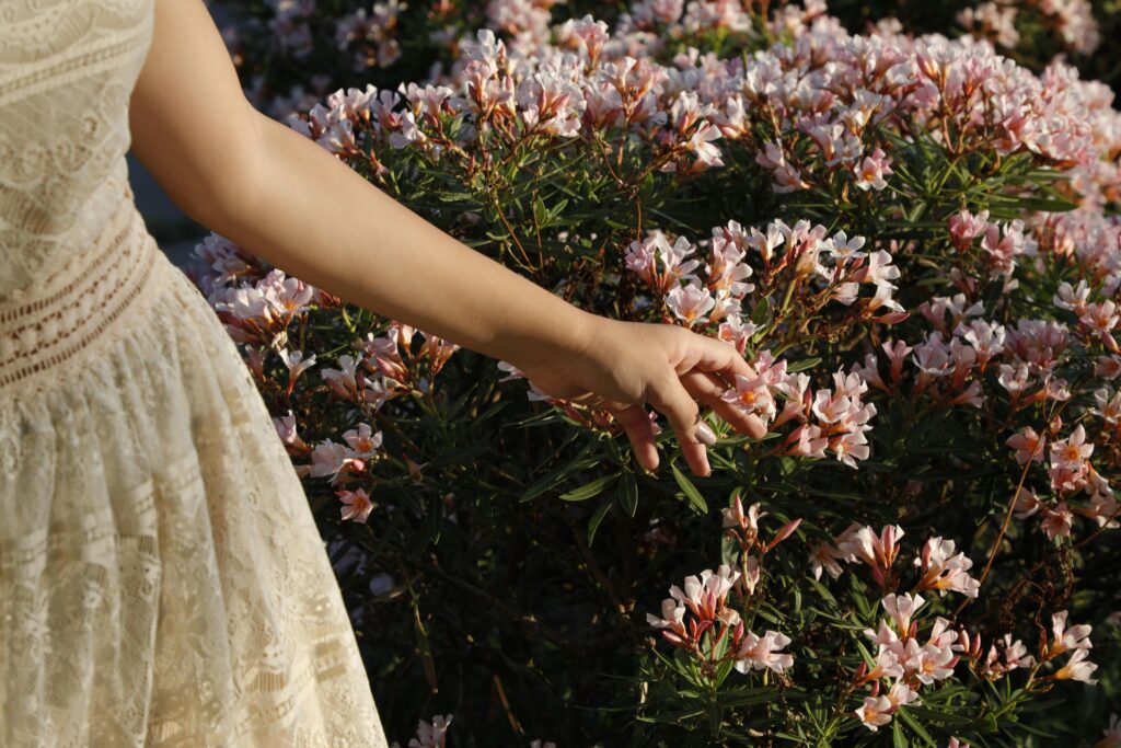 person flower spring