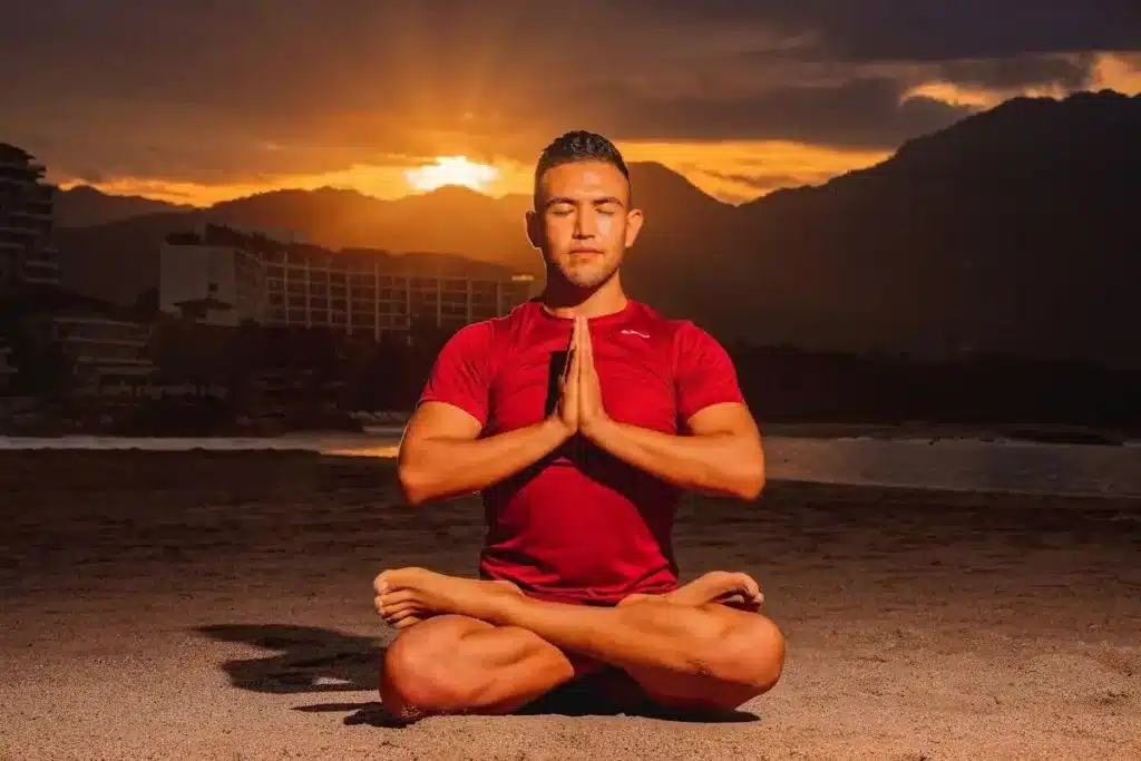 person practicing mindfulness