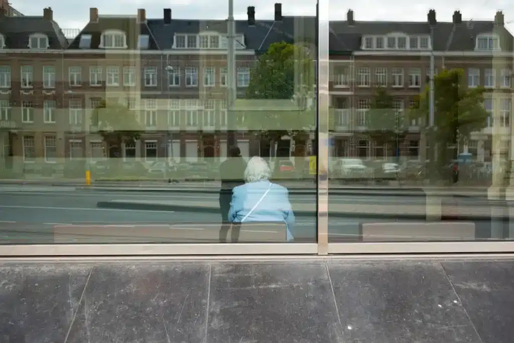person reflecting home
