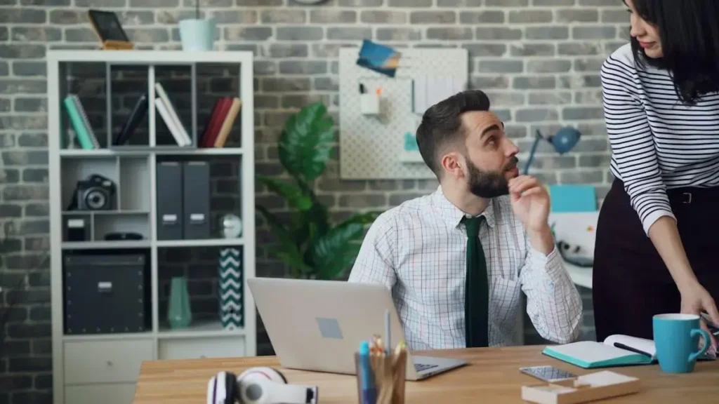 person discussing
