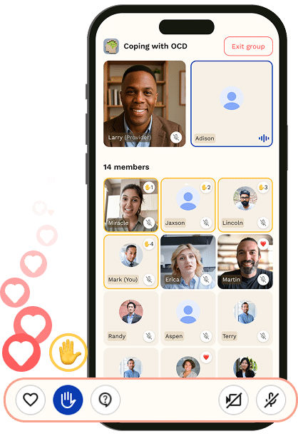 Real connections, licensed professionals, specialized support groups