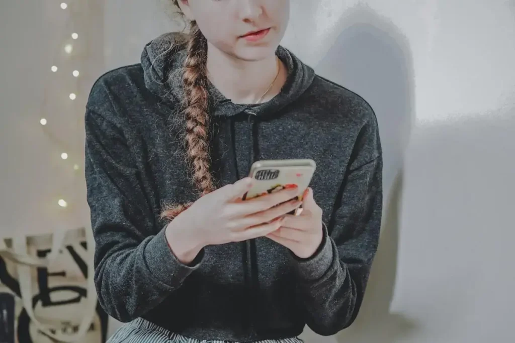 person connecting thoughtfully