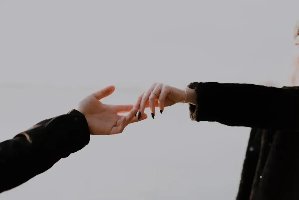 person discussing feelings