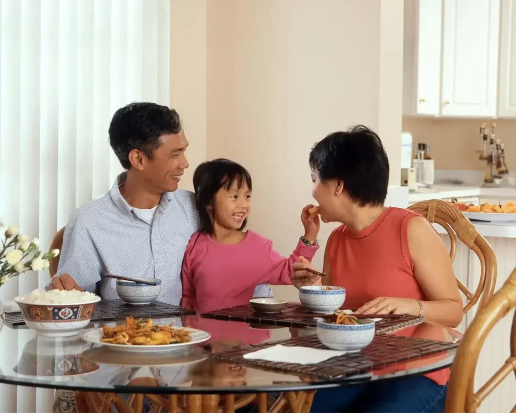 family members communicating together