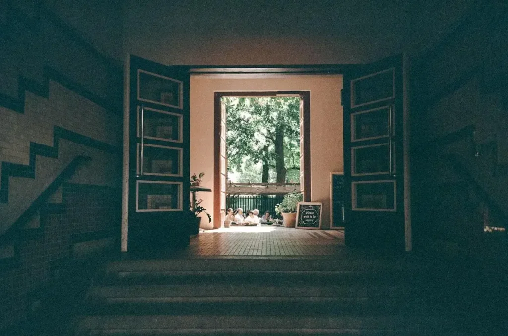 person reflecting home