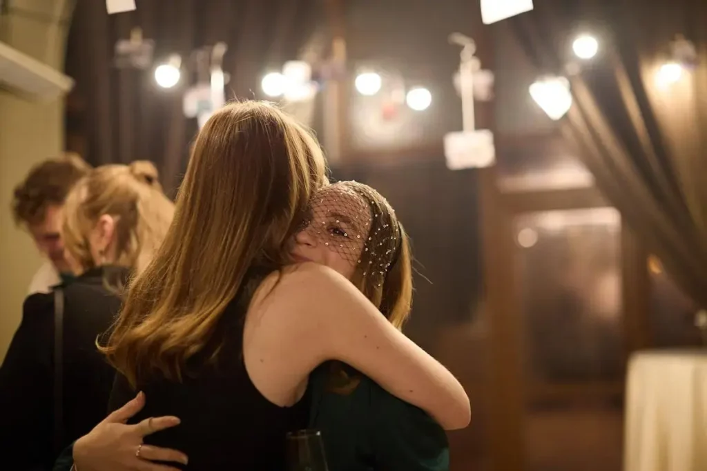 person supportive friends