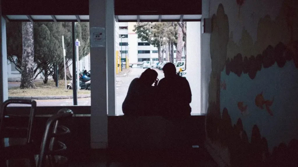 couple talking comfortably