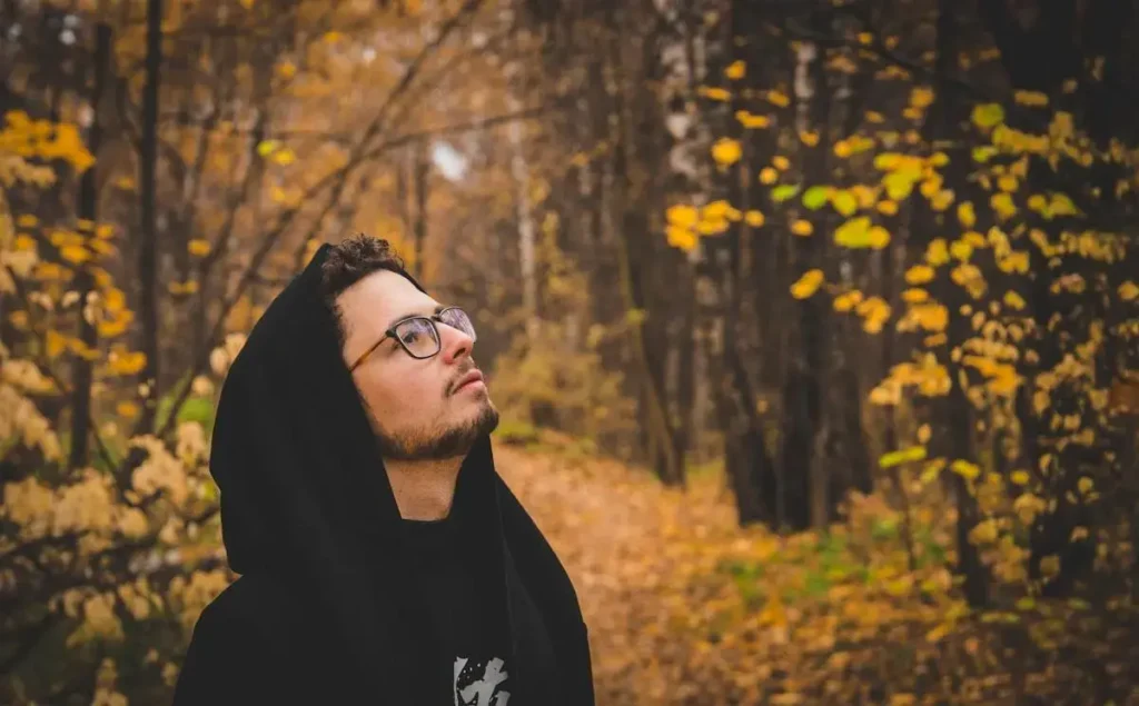 person confident outdoors