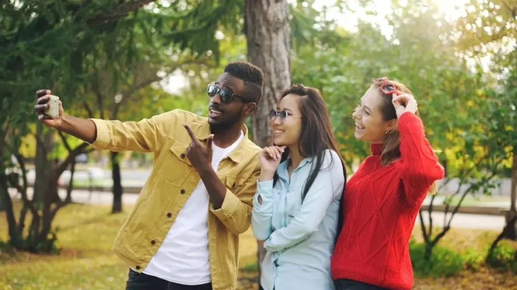 people connecting nature