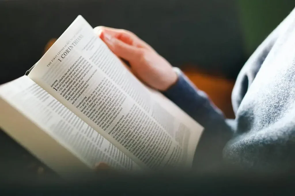 person reading calmly