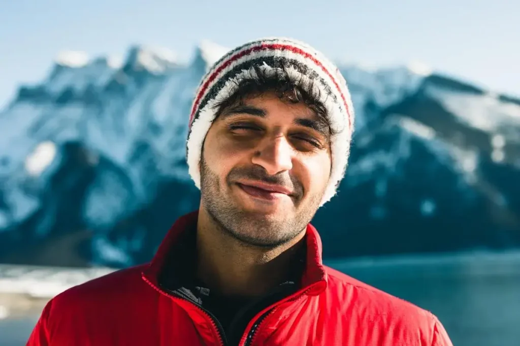 man expressing emotions outdoor